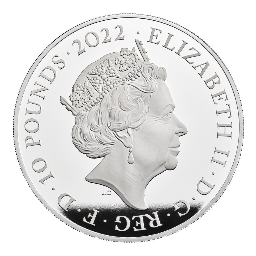 View 3: Silber Lion of England 5 oz PP - Royal Tudor Beasts 2022