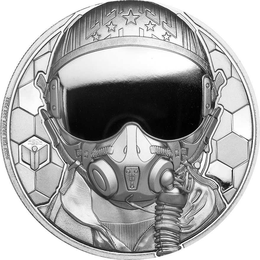 View 1: Platin Real Heroes - Fighter Pilot 1 oz