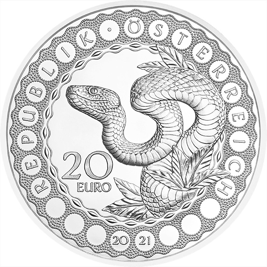 View 2: Silber Australien - Schöpferkraft der Schlange 20 EUR PP AUT - 2021
