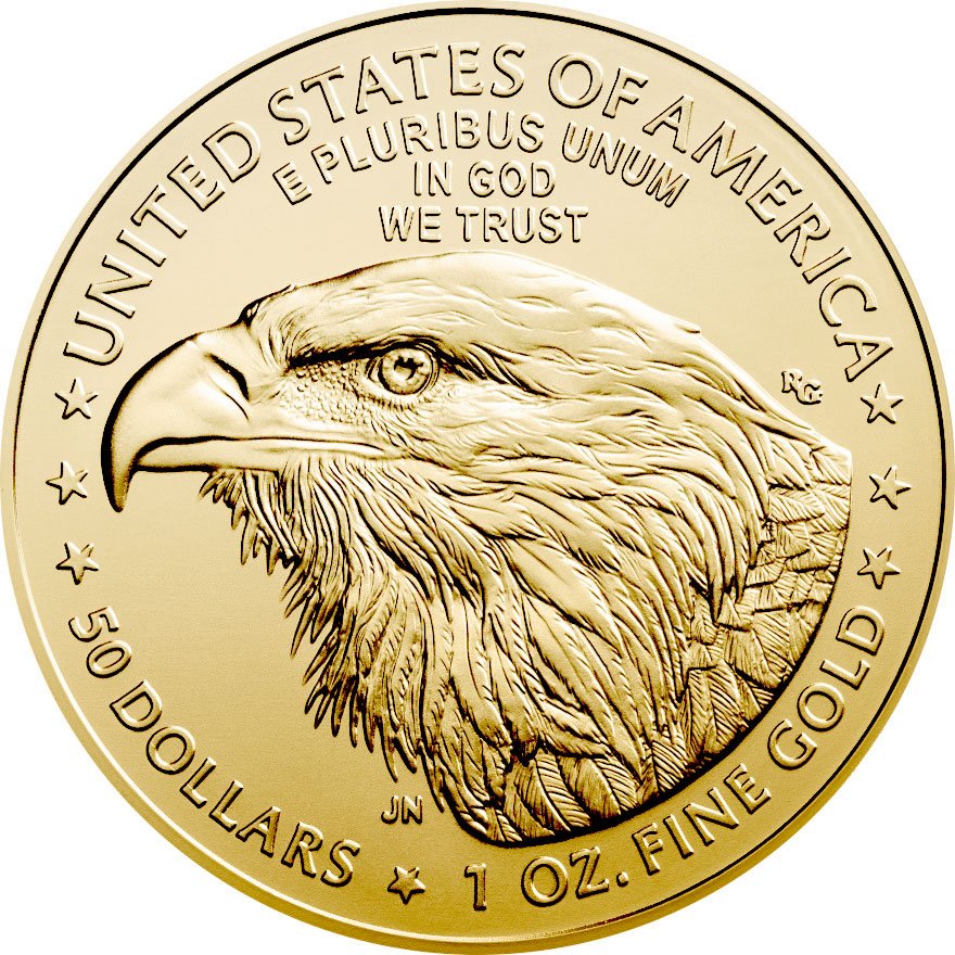 Front of the Gold American Eagle 1 oz - 2023