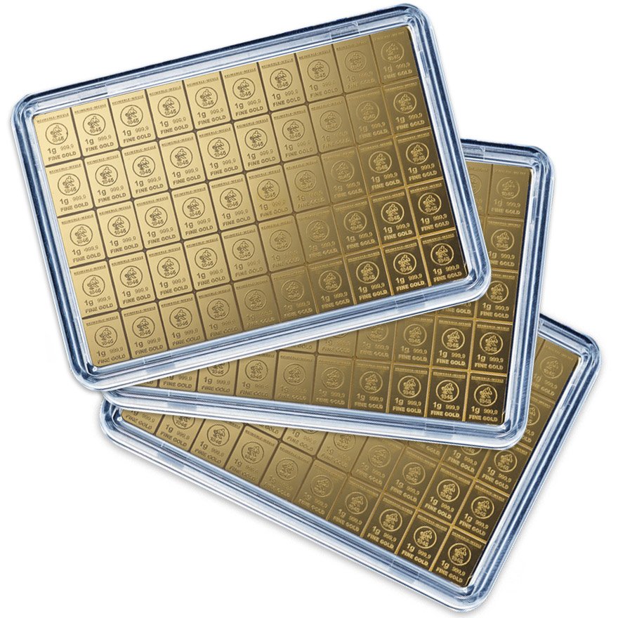 View 1: Gold CombiBar® 50 x 1 g - divers - LBMA zertifiziert
