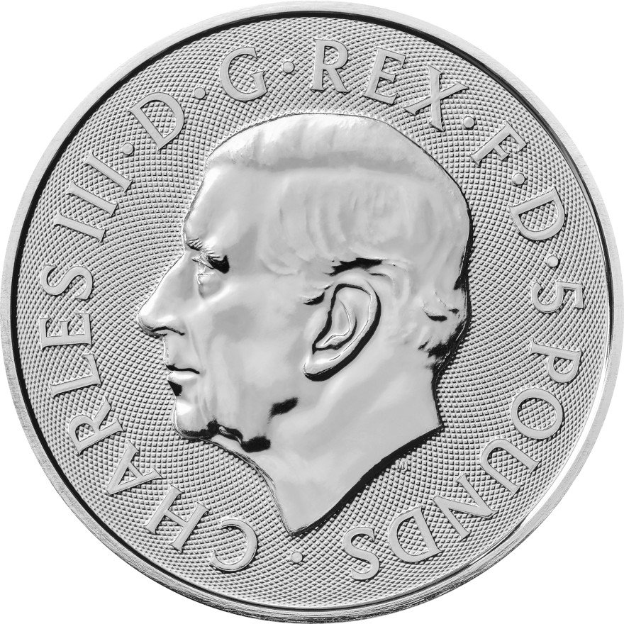 Back of the Silver Seymour Unicorn 2 oz - Royal Tudor Beasts 2024