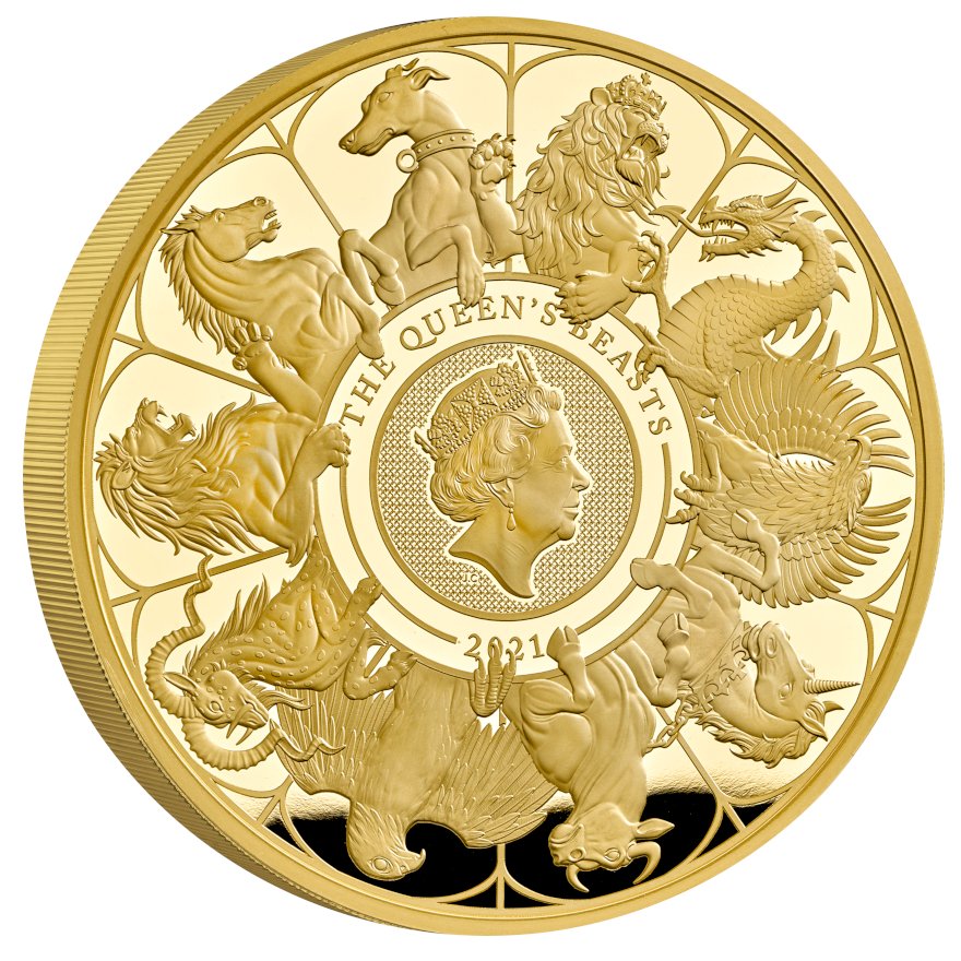 View 2: Gold The Queen's Beasts 1 oz PP - Completer Coin 2021