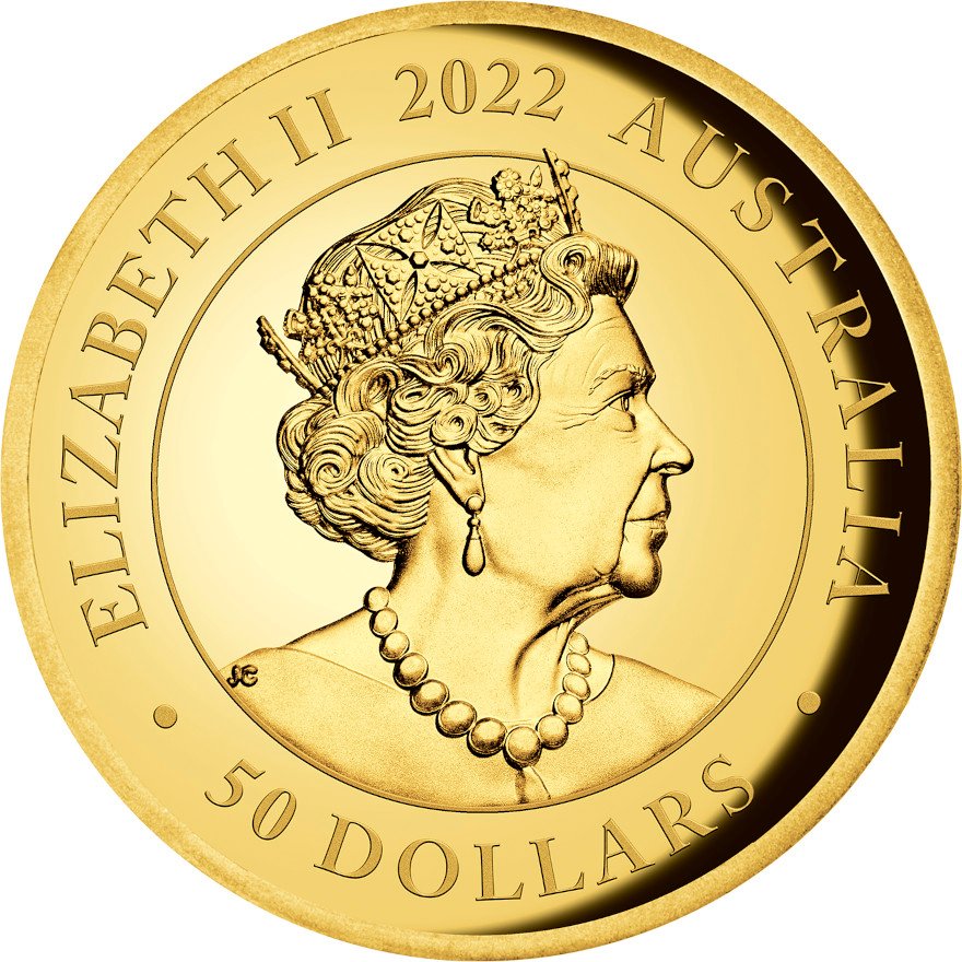 View 3: Gold Double Sovereign PP - 70. Platin Jubiläum - High Relief 2022