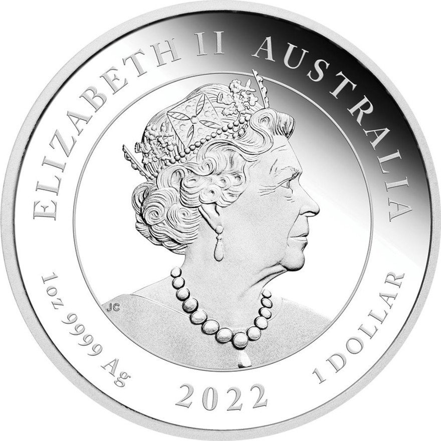 Back of the Silver Quokka - 1 oz PF colored - 2022