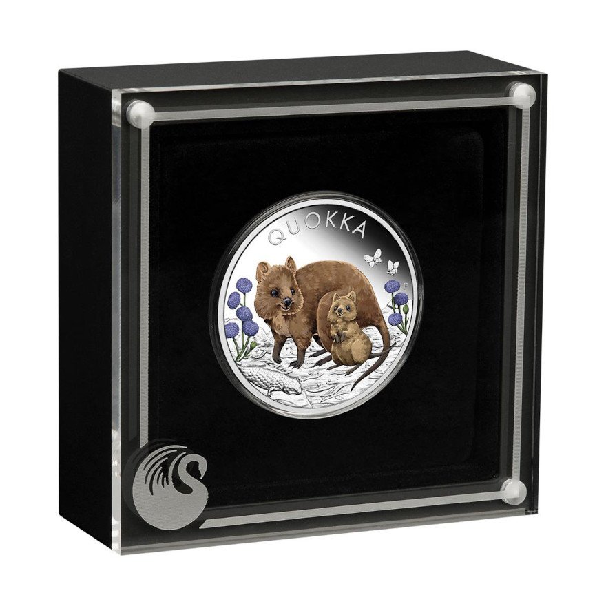 Silver Quokka - 1 oz PF colored - 2022 in the original coin case