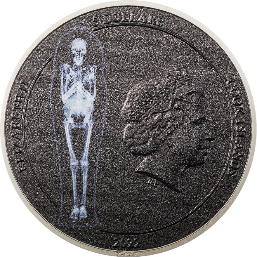 View 2: Silber X-Ray Mummy 1 oz - Ultra High Relief