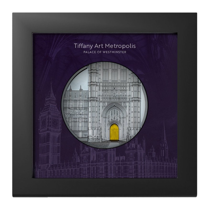 View 3: Silber Tiffany Art Metropolis - Palace of Westminster - 5 oz Black Proof - 2023