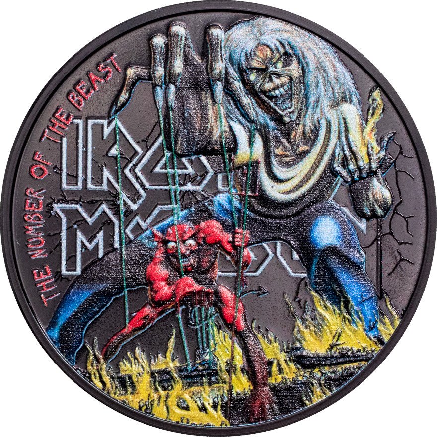 View 1: Silber Iron Maiden - The Number of the Beast 1 oz - Obsidian Black