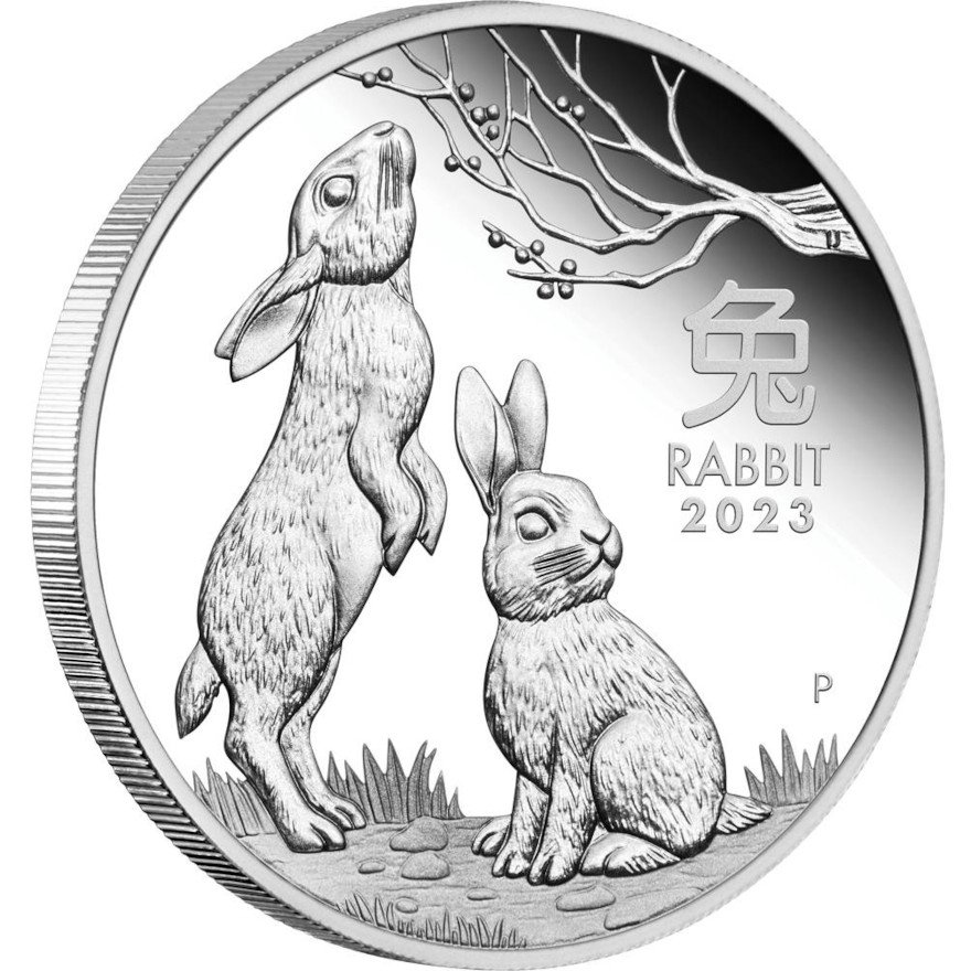 View 4: Silber Lunar III 3 Coin Set PP - Hase 2023