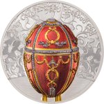 Silber Fabergé - Rosebud Egg 2 oz PP - High Relief