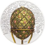 Silber Fabergé - Rose Trellis Egg 2 oz PP - High Relief