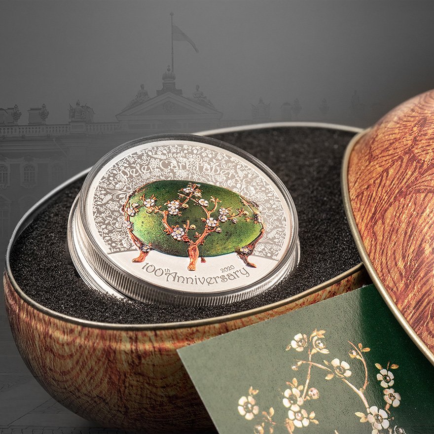 View 3: Silber Fabergé - 100th Anniversary - 2 oz PP High Relief 