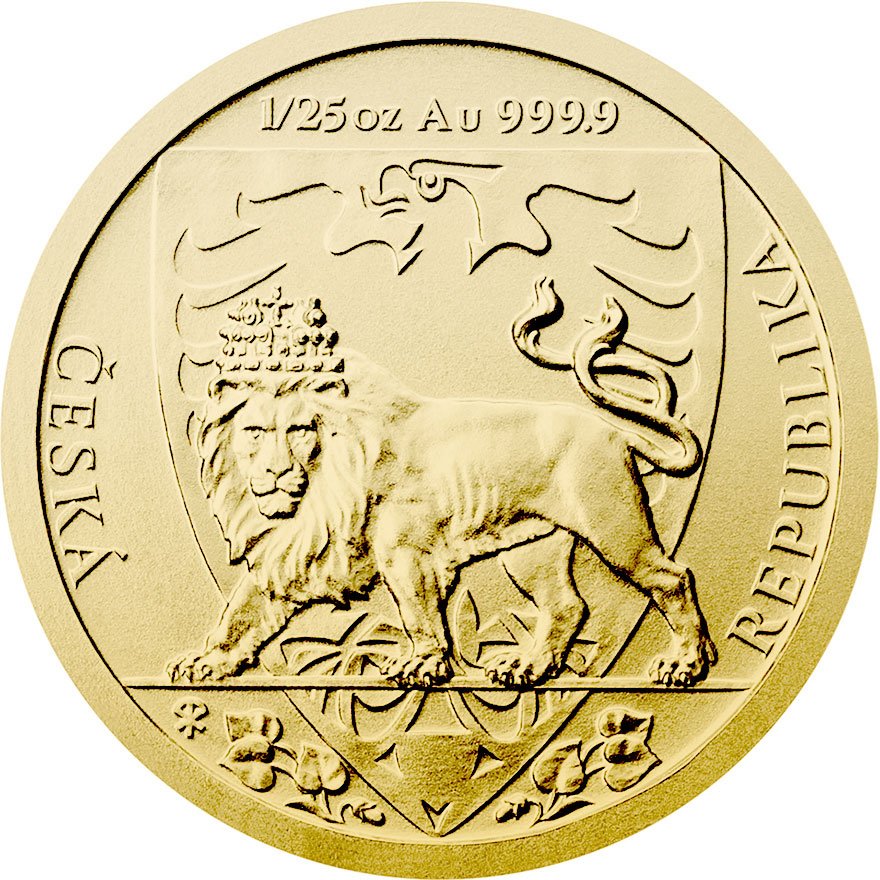 View 1: Gold Tschechischer Löwe 1/25 oz - 2020