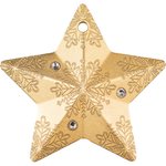 Silber Snowflake Star 1 oz - vergoldet