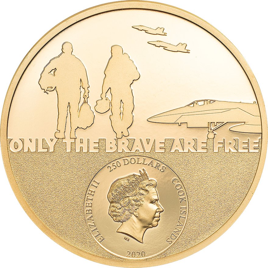 View 2: Gold Real Heroes - Fighter Pilot 1 oz