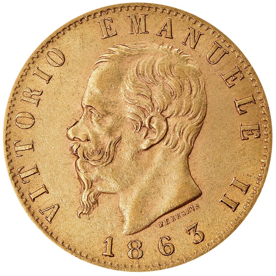 View 2: Gold Lira 20 Italien