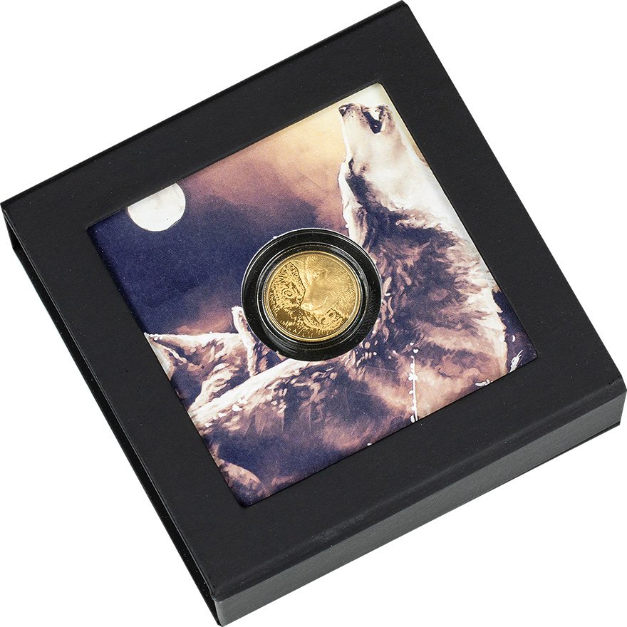 View 3: Gold Mystic Wolf 1/10 oz PP - High Relief 2021
