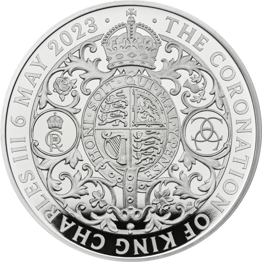 View 1: Silber King Charles III - Krönung 1 oz PP - The Royal Mint 2023