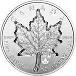 Front of the Silver Maple Leaf 1 oz RP - Super Incuse 2021