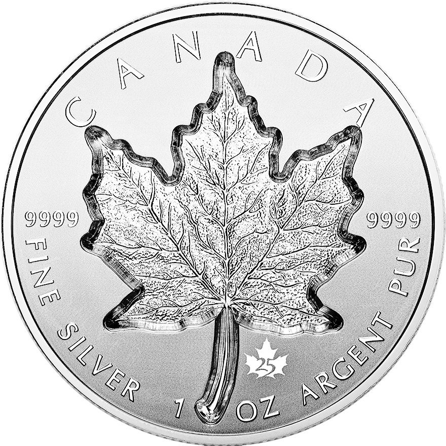 Front of the Silver Maple Leaf 1 oz RP - Super Incuse 2021
