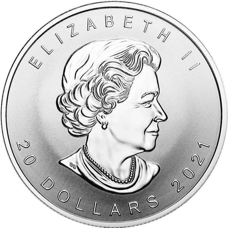 Back of the Silver Maple Leaf 1 oz RP - Super Incuse 2021