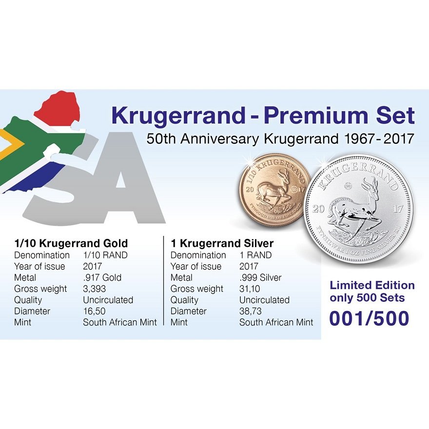 View 4: Gold Krügerrand - Premium Satz - 50 Jahre Krügerrand 2017
