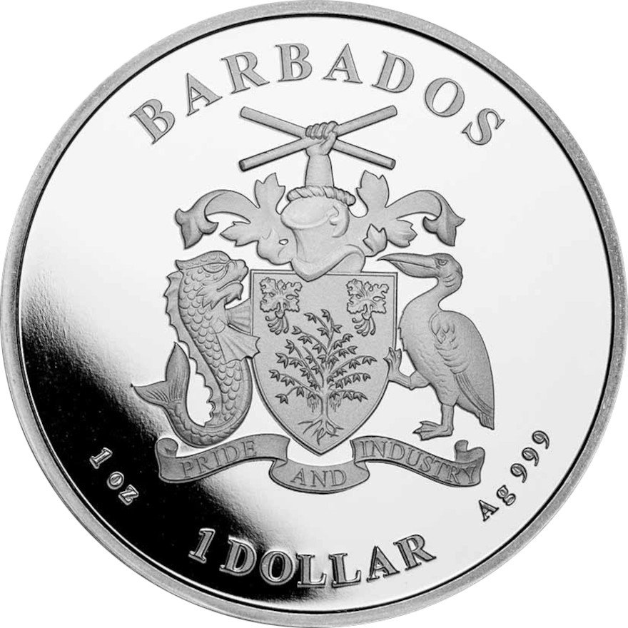 View 2: Silber Barbados Seahorse 1 oz - 2023