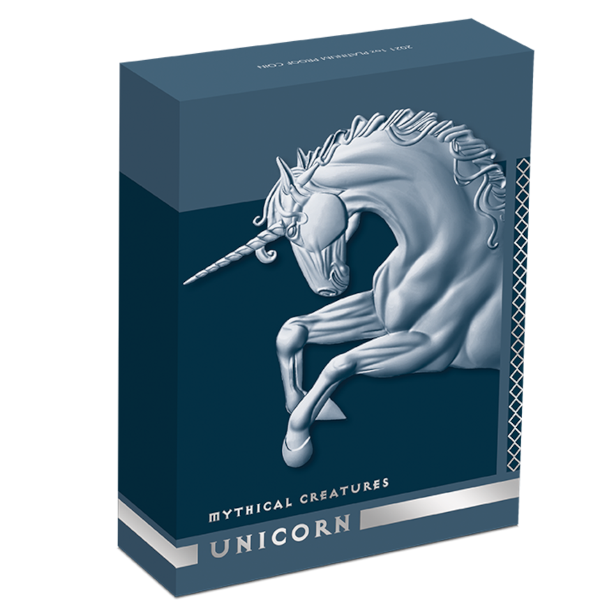 View 4: Platin Mythical Creatures 1 oz PP - Unicorn 2021