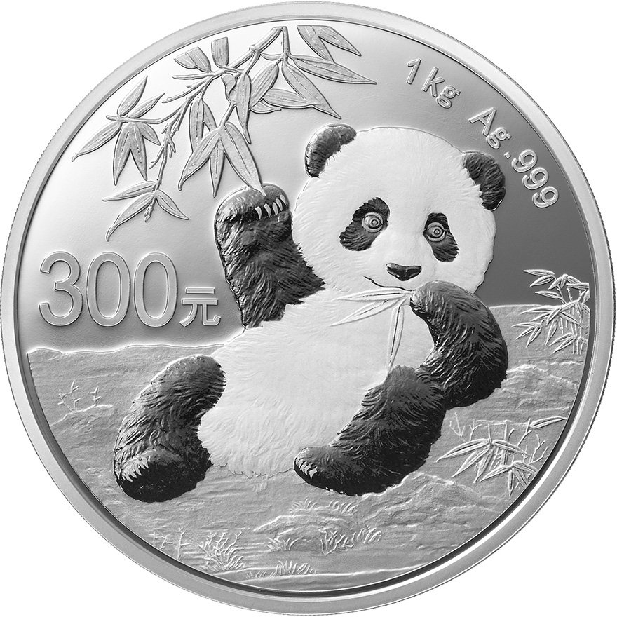 View 1: Silber China Panda 1000 g PP - 2020
