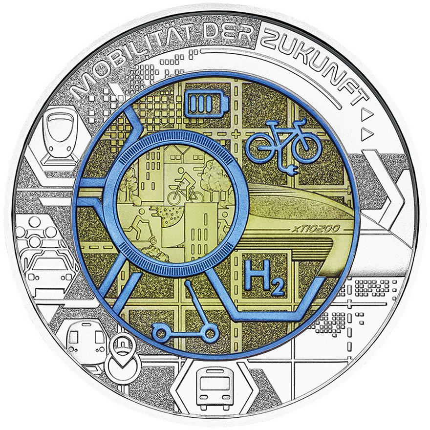 View 2: Silber-Niob-Münze "Mobilität der Zukunft" 25 EUR HGH AUT - 2021