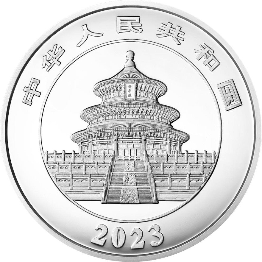 View 2: Silber China Panda 1000 g PP - Irisierende Färbung 2023