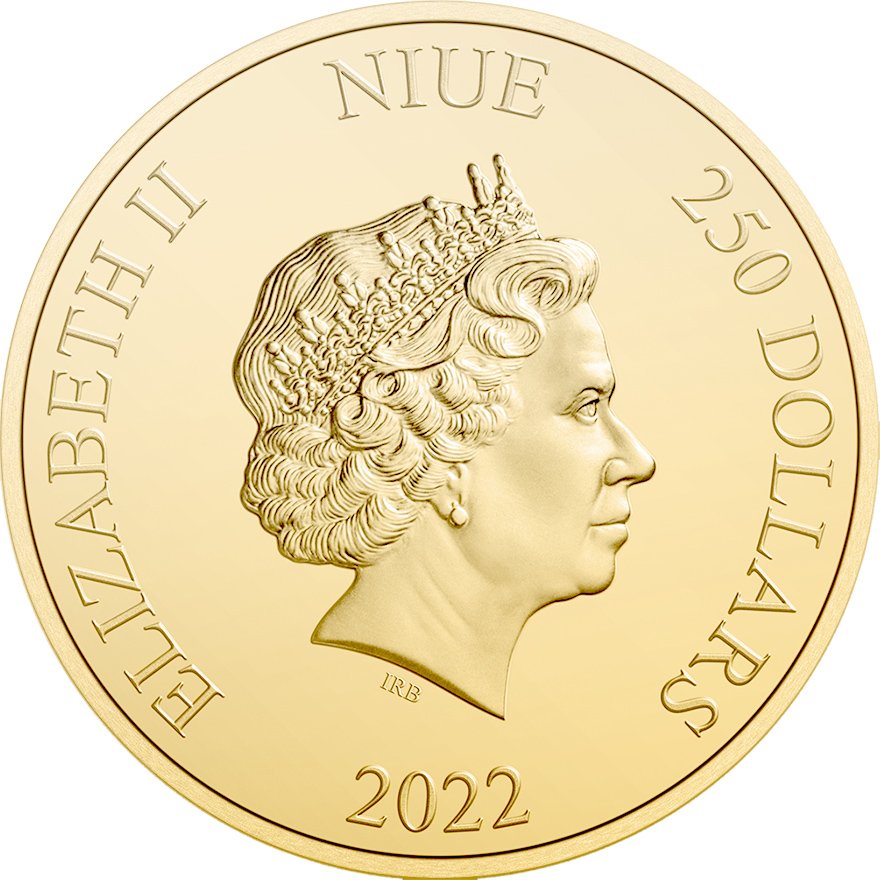 Back of the Gold Classic Superheroes 1 oz PF - Superman