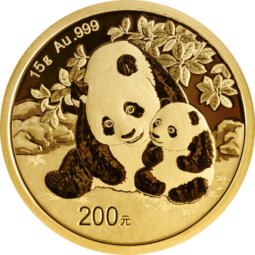 View 1: Gold China Panda 15 g - 2024