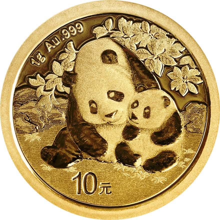 View 1: Gold China Panda 1 g - 2024