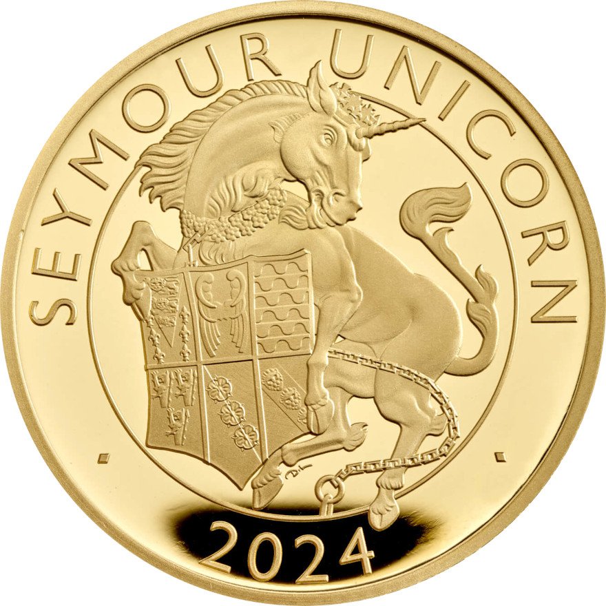 View 1: Gold Seymour Unicorn 1 oz PP - Royal Tudor Beasts 2024