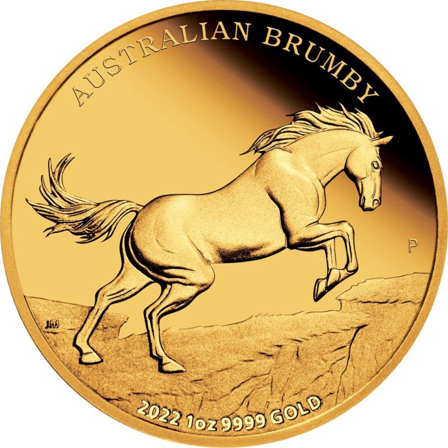 View 1: Gold Australian Brumby 1 oz PP - 2022