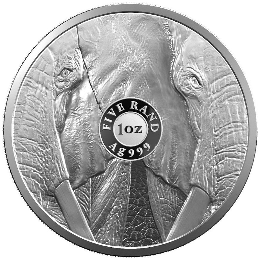 Back of the Silver 1 oz Big Five I - Final Edition - PF