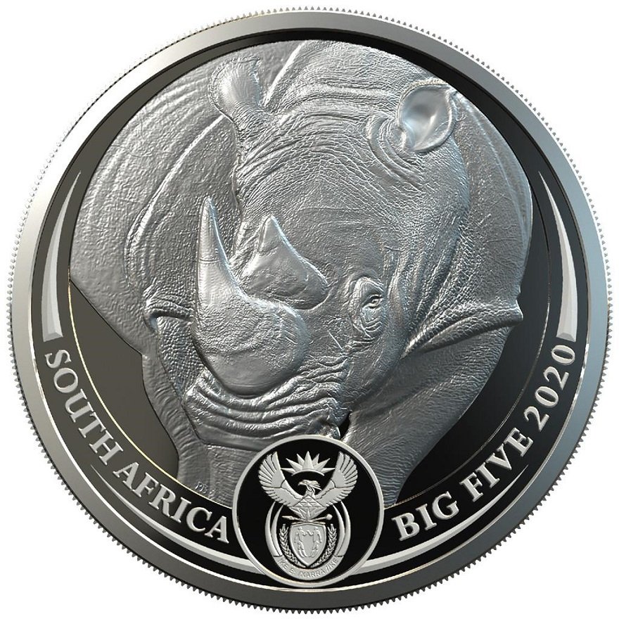 Front of the Silver 1 oz Big Five I - Final Edition - PF