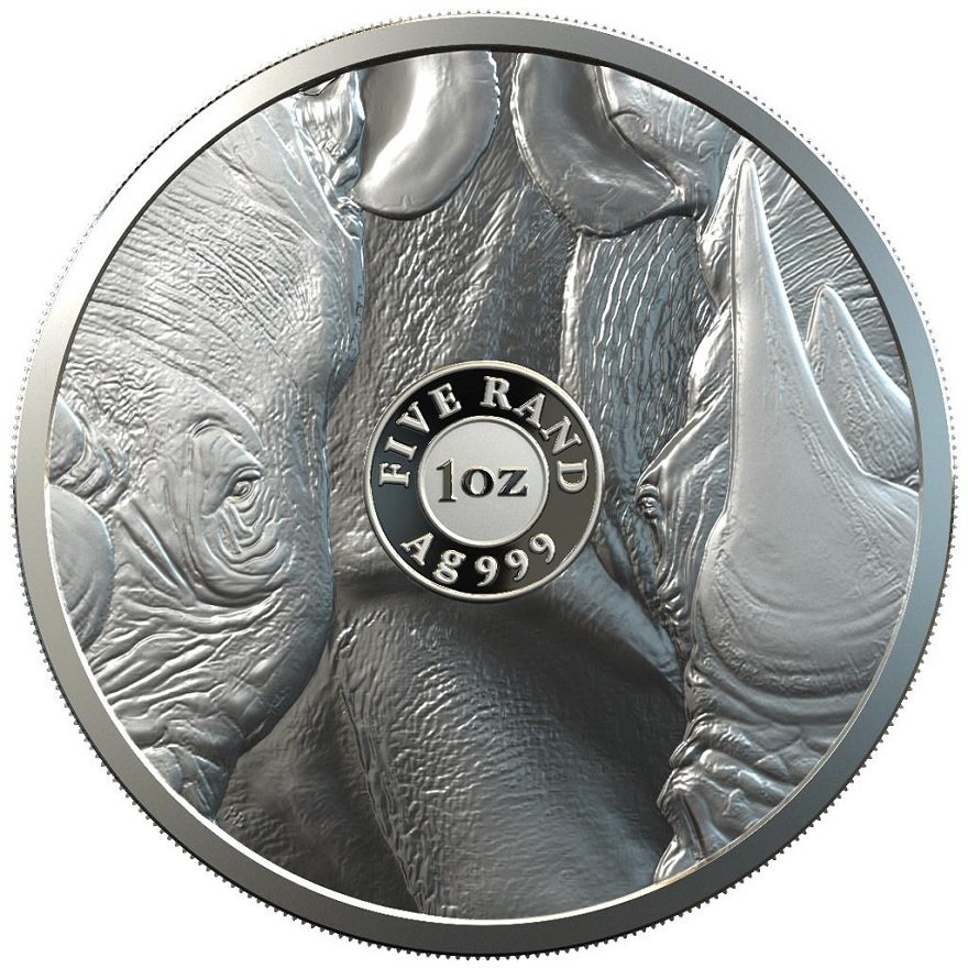 Back of the Silver 1 oz Big Five I - Final Edition - PF