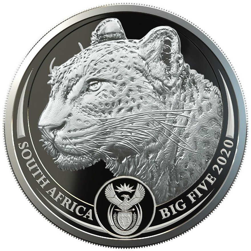 Front of the Silver 1 oz Big Five I - Final Edition - PF