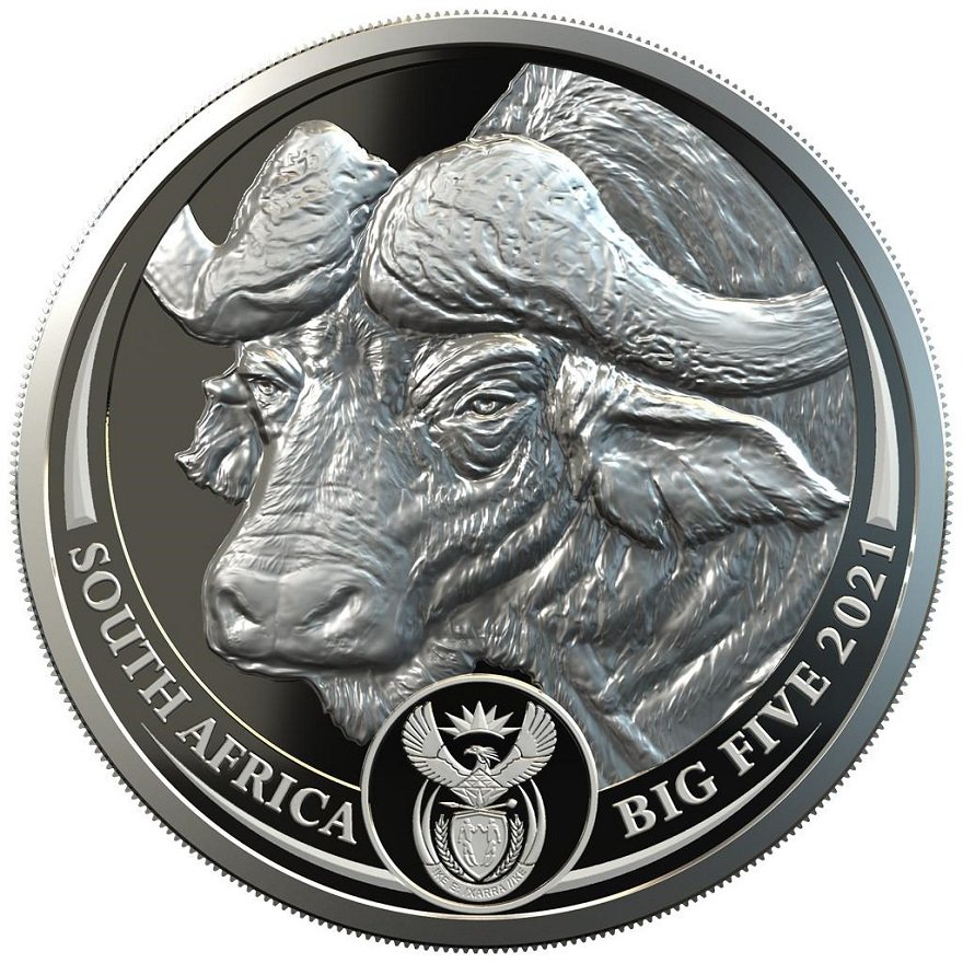 Front of the Silver 1 oz Big Five I - Final Edition - PF