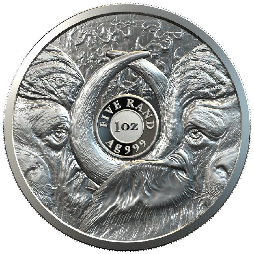 Back of the Silver 1 oz Big Five I - Final Edition - PF