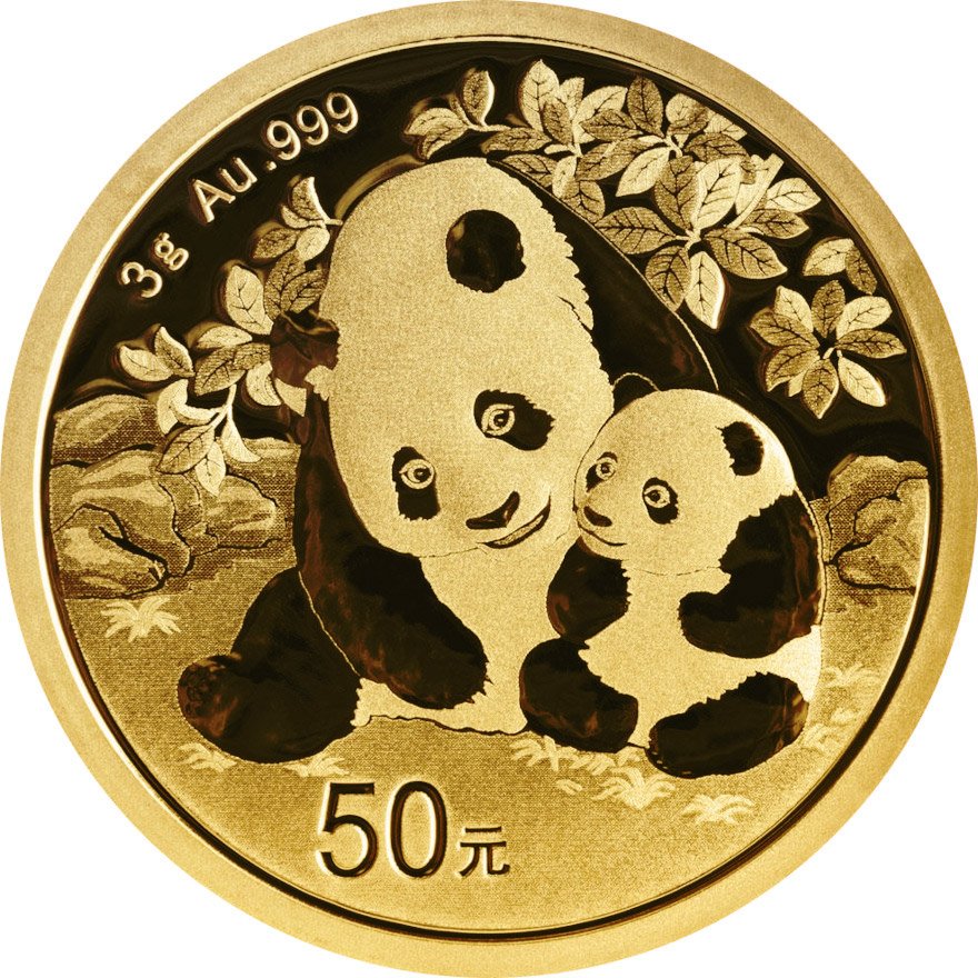 View 1: Gold China Panda 3 g - 2024
