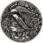 Silber Koi Fish 2000 g - High Relief - Antik Finish 2023