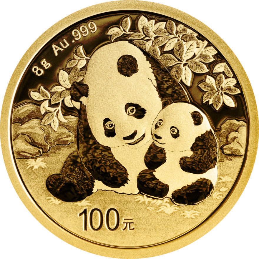 View 1: Gold China Panda 8 g - 2024