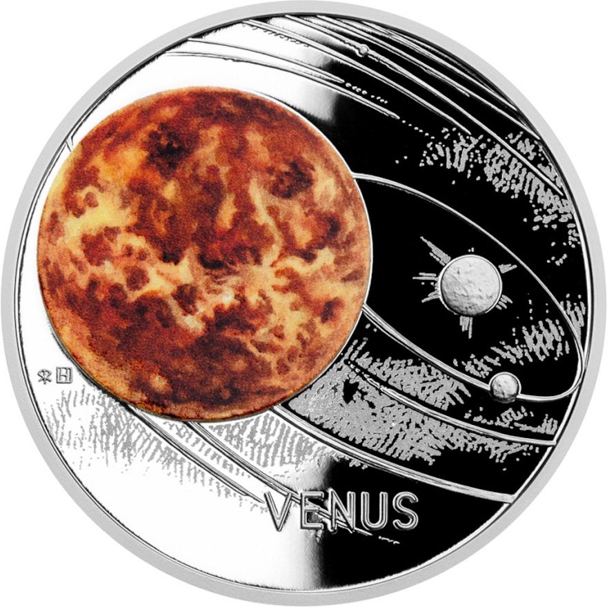 Front of the Silver 1 oz PF - Solar System