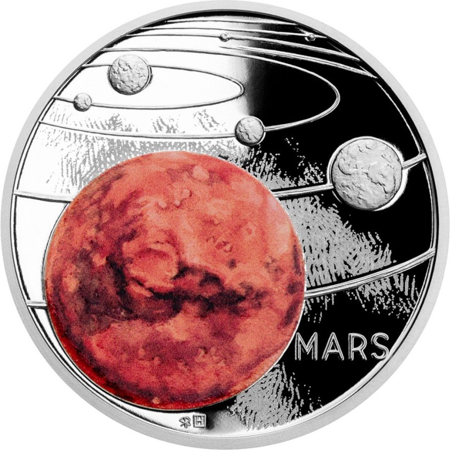 Front of the Silver 1 oz PF - Solar System