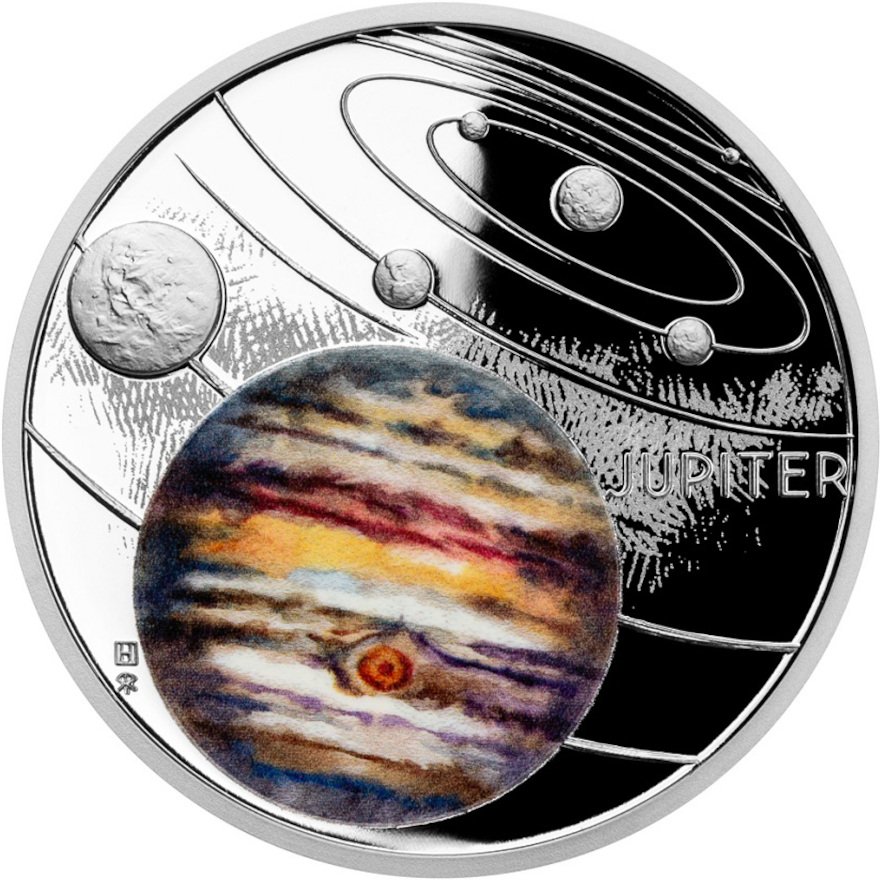 Front of the Silver 1 oz PF - Solar System