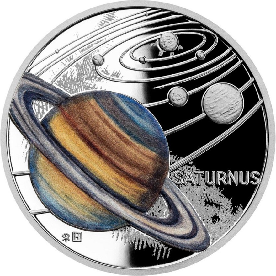 Front of the Silver 1 oz PF - Solar System